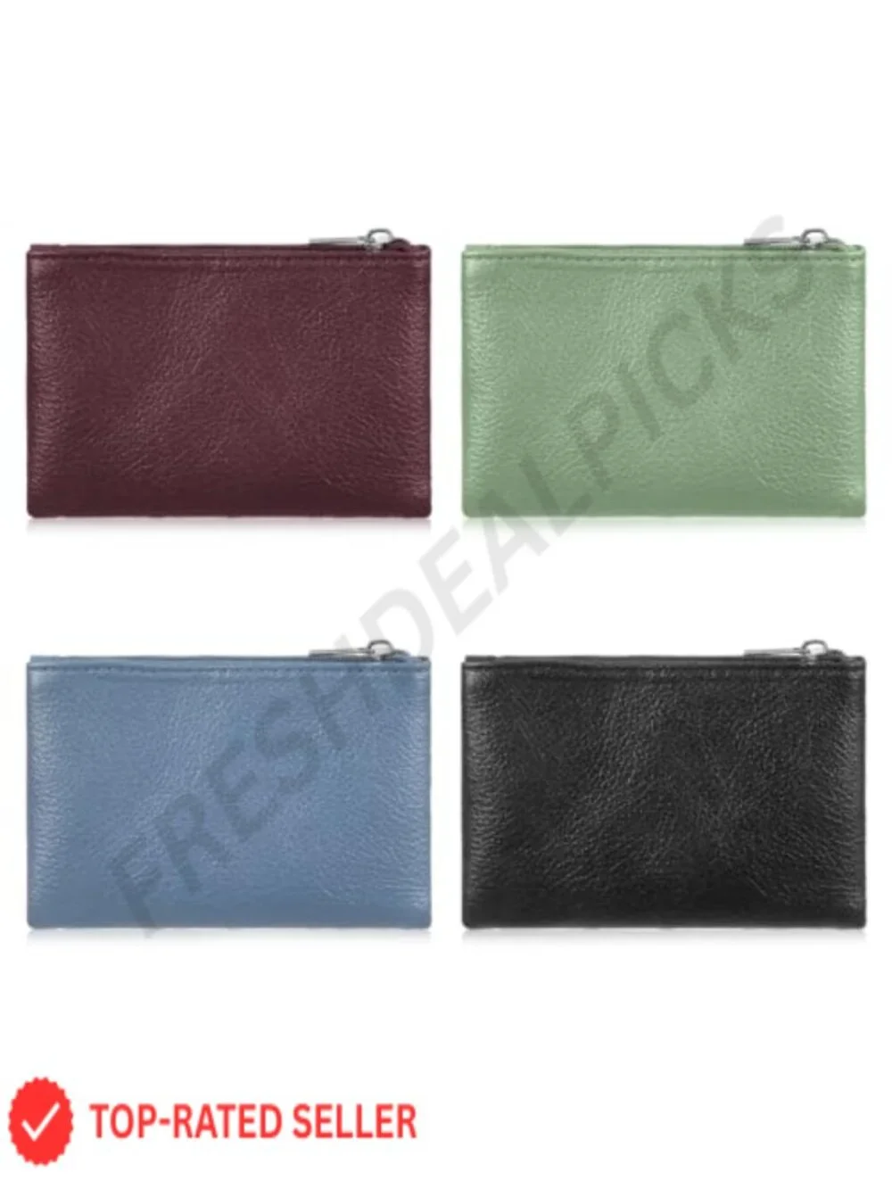 Set of 4 PU Leather Coin Purse Mini Pouch Change Wallet Card Holder